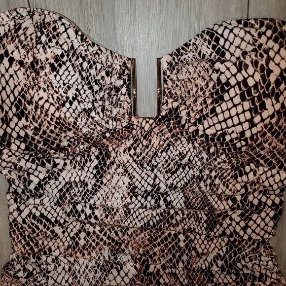 Calvin Klein Women's U Bandeau snakeskin strapless Swimsuit Size "U" Har… - Picture 8 of 13